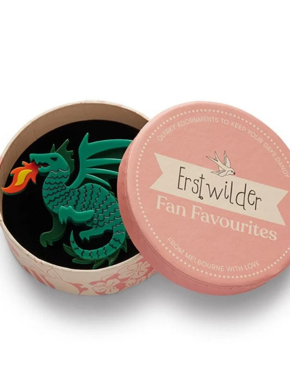 Erstwilder Green Dragon Reign of Fire Brooch
